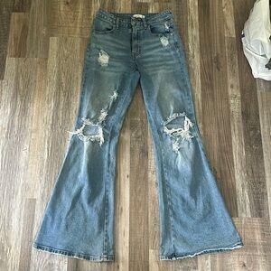 Rue 21 jeans, wholes in knees, size 0, not worn much